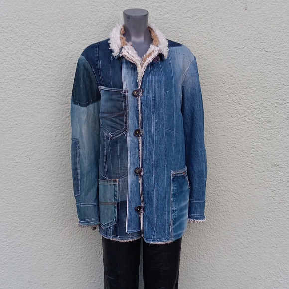 BASTARD DENIM VINTAGE UNISEX PATCHWORK LUXURY DENIM COAT/JACKET - Picture 1 of 16